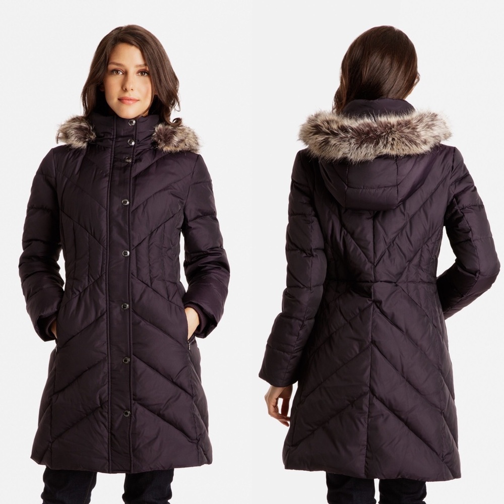 LIKE NEW 💥XL London Fog Celine Chevron Down Coat